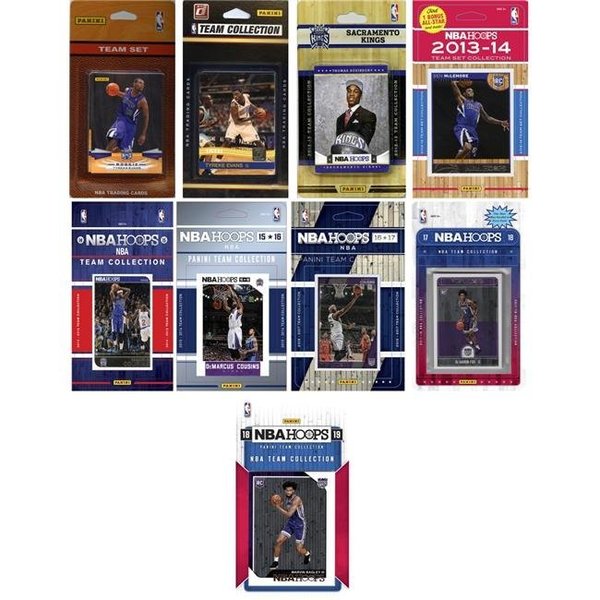 Williams & Son Saw & Supply C&I Collectables SACKING918TS NBA Sacramento Kings 9 Different Licensed Trading Card Team Sets SACKING918TS